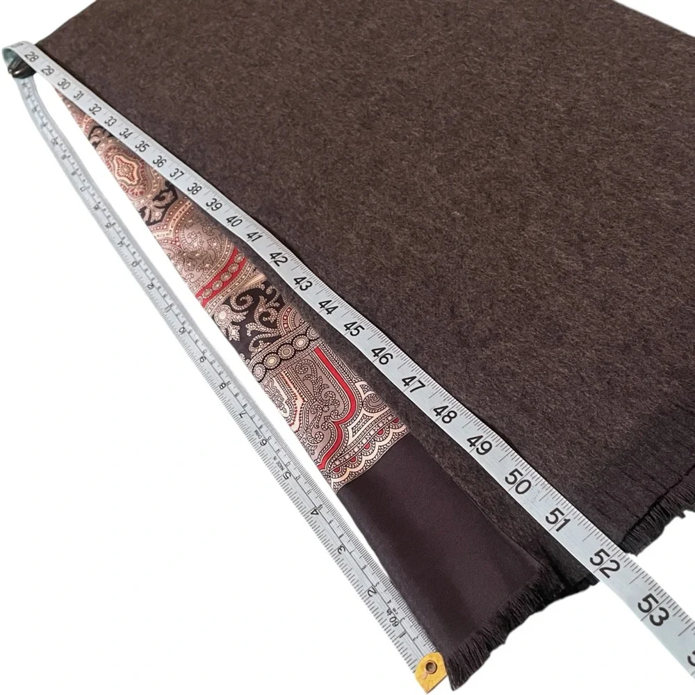 Christian Dior Double Sided Black & Gray Patterned Tuxedo Style Scarf 11